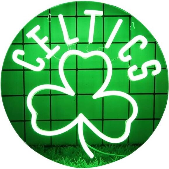 Boston Celtics NBA LED Neon Sign Wall Decor Basketball Neon Light Man Cave Bar - Picture 2 of 6